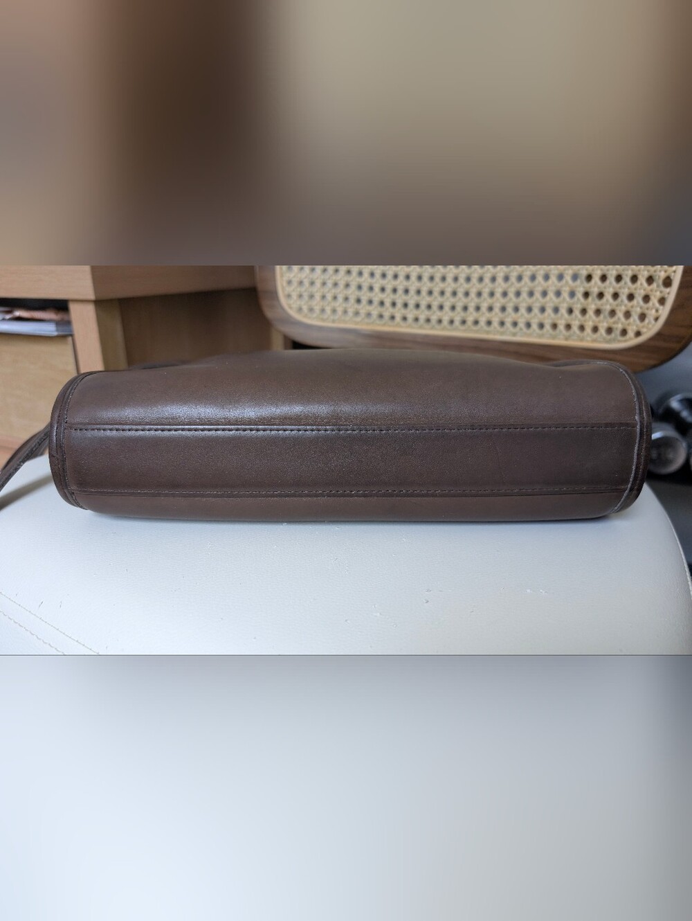 Vintage Coach Taylor Zip Leather Crossbody Bag H5C-9944, Brown, Made In USA - Picture 7 of 16